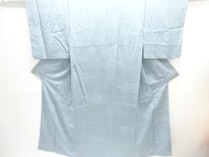 青海波にヱ霞模様織出し一ツ紋色無地着物